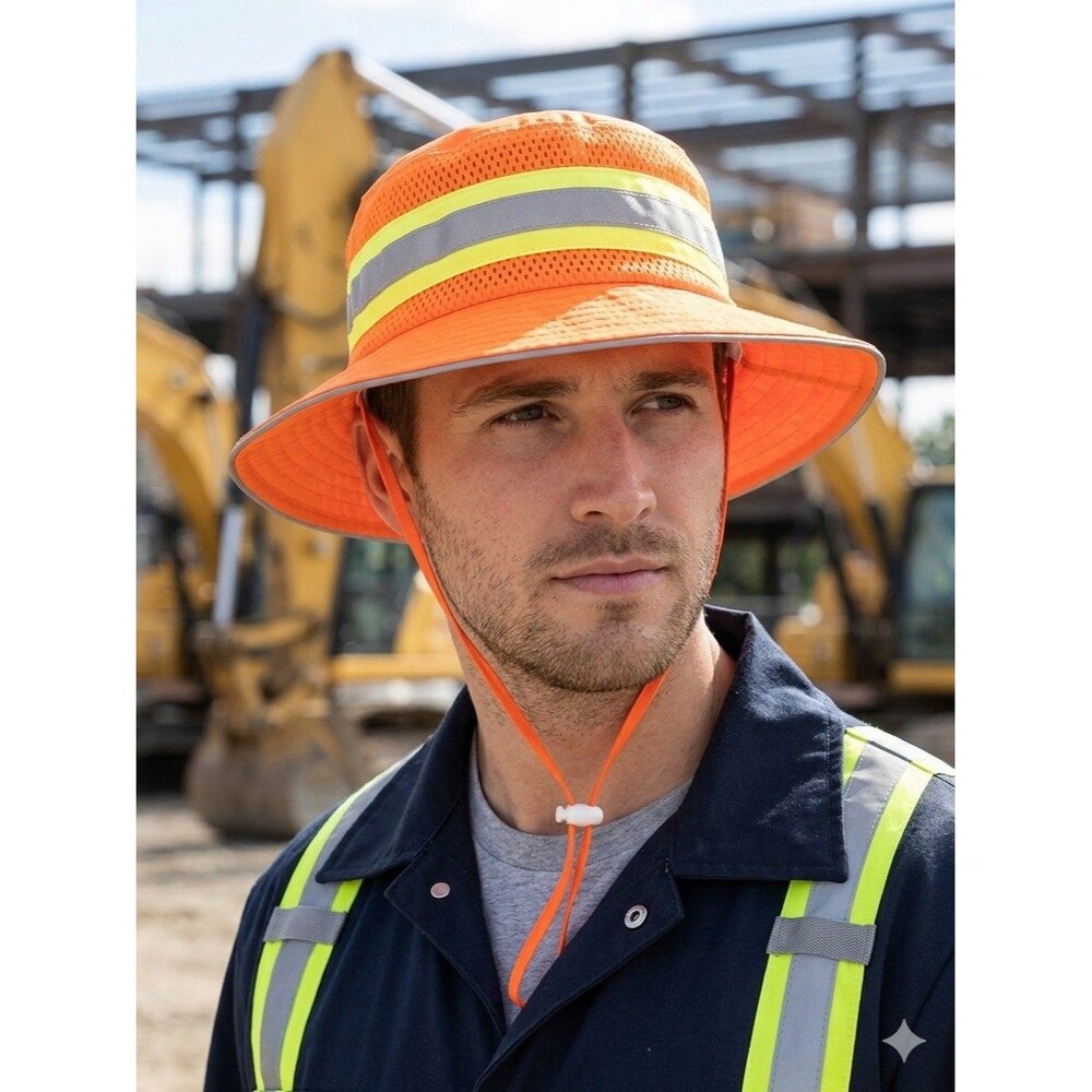 IRONWEAR Safety Booney Hat Adjustable with Silver Reflective L/XL  1271-0